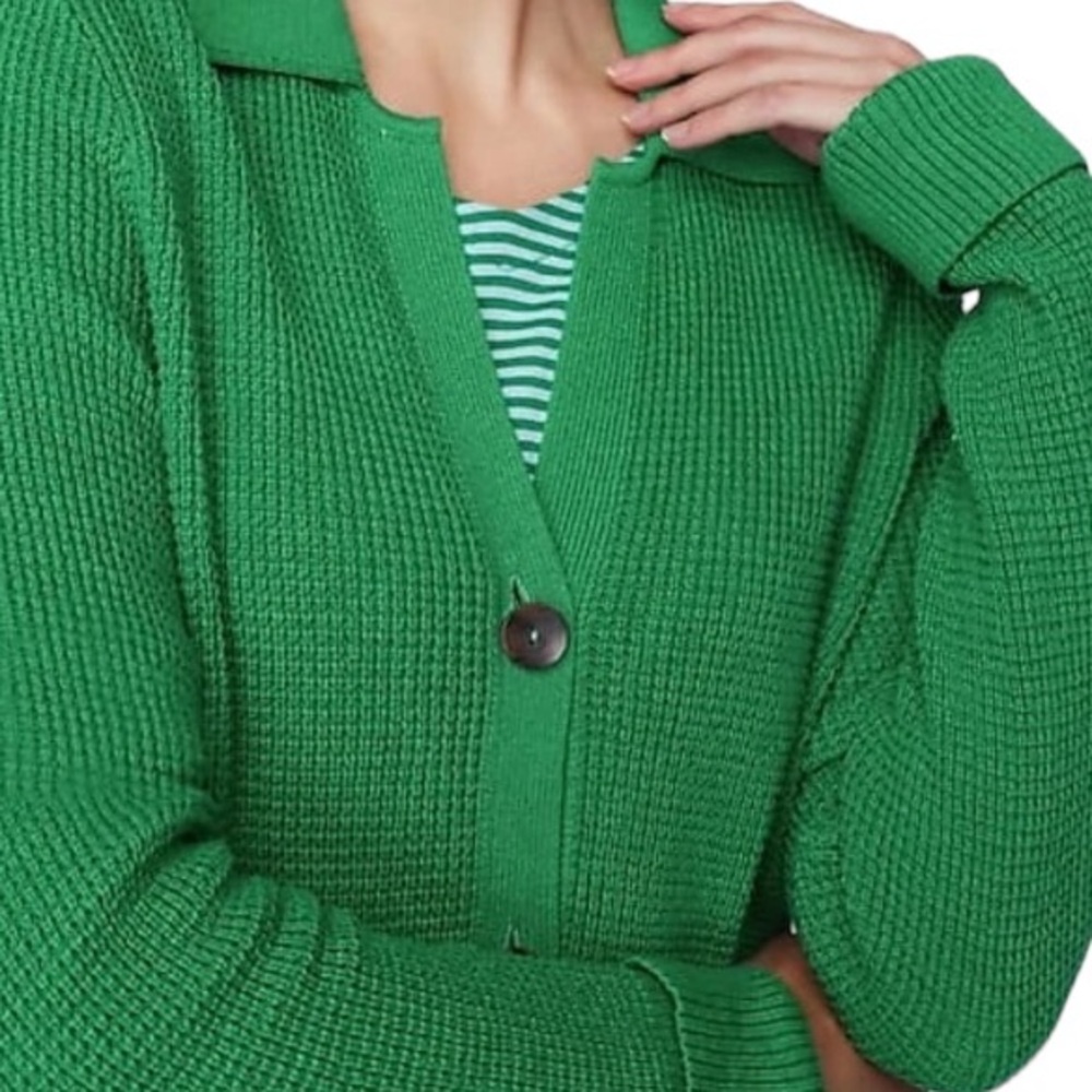 J.Jill Collared Button Front Textured Cardigan - image 6